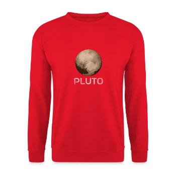 Pluto 1930 - 2006 Pluto Never Forget - Unisex Sweatshirt - red - Front - Alina (178cm) & Michal (187cm)