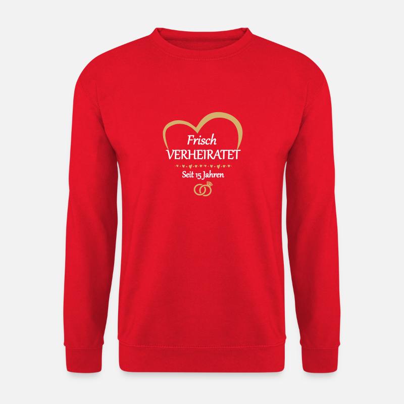 15 Jahre Verheiratet Kristallhochzeit Geschenk - Unisex Pullover - Rot