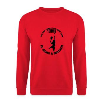 Tennis Mom Tennis lover Mama Tennis player - Unisex Sweatshirt - red - Front - Alina (178cm) & Michal (187cm)