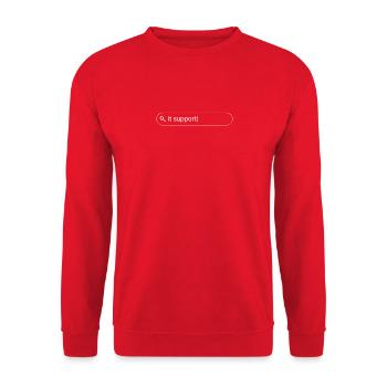 IT Support Nerd Geek Geeky RTFM Tech Support - Unisex Sweatshirt - red - Front - Alina (178cm) & Michal (187cm)