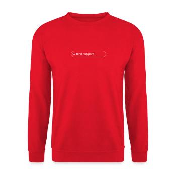 Tech Support Nerd Geek Geeky RTFM Tech Support - Unisex Sweatshirt - red - Front - Alina (178cm) & Michal (187cm)