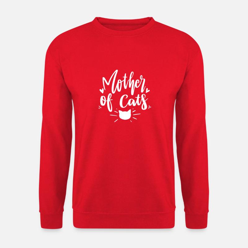 mother of cats - Unisex Pullover - Rot