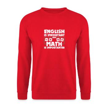 Lustige Mathematik Kunst Student Wortspiel Mathematik Liebhaber Spaß - Unisex Pullover - Rot - Vorne - Alina (178cm) & Michal (187cm)