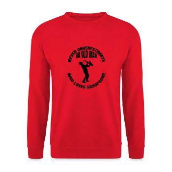Saxophone Saxophone Instrument Music Saxophonist - Unisex Sweatshirt - red - Front - Alina (178cm) & Michal (187cm)
