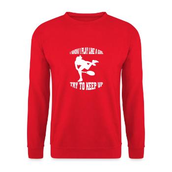 Tennis Tennis Club Girls Tennis Player Woman - Unisex Sweatshirt - red - Front - Alina (178cm) & Michal (187cm)