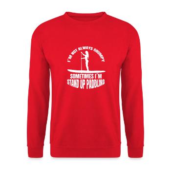 Stand up Paddle Stand Up Paddle Stand-up Paddler Surf - Sweat-shirt Unisexe - rouge - Devant - Alina (178cm) & Michal (187cm)