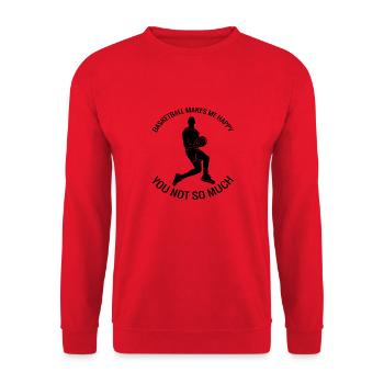 Club de basket-ball Amateurs de basket-ball Joueurs de basket-ball - Sweat-shirt Unisexe - rouge - Devant - Alina (178cm) & Michal (187cm)