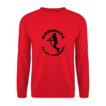 Baseball Game Baseball Gift Baseball Lovers - Unisex Sweatshirt - red - Front - Alina (178cm) & Michal (187cm)