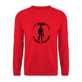 Fotografen Dad Fotografieren Vater Fotograf Kamera - Unisex Pullover - Rot - Vorne - Alina (178cm) & Michal (187cm)