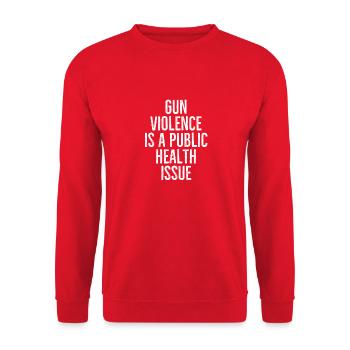 La violence armée est un problème de santé publique - Sweat-shirt Unisexe - rouge - Devant - Alina (178cm) & Michal (187cm)