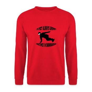 Snowboard Spruch Snowboardfahrer Wintersport - Unisex Pullover - Rot - Vorne - Alina (178cm) & Michal (187cm)