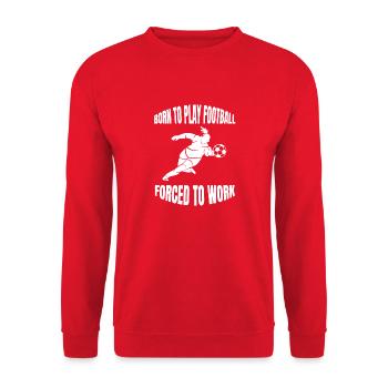 Fußballspieler Fußball Fußballtrainer Fußballer - Unisex Pullover - Rot - Vorne - Alina (178cm) & Michal (187cm)