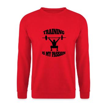 Fitness Bodybuilder Muscle Strength Training Athlètes - Sweat-shirt Unisexe - rouge - Devant - Alina (178cm) & Michal (187cm)