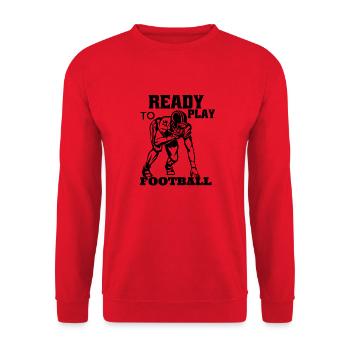 Bereit zum Fußballspielen - Unisex Pullover - Rot - Vorne - Alina (178cm) & Michal (187cm)
