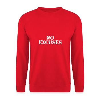 Pas d’excuses - Sweat-shirt Unisexe - rouge - Devant - Alina (178cm) & Michal (187cm)