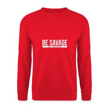 Soyez sauvage - Sweat-shirt Unisexe - rouge - Devant - Alina (178cm) & Michal (187cm)