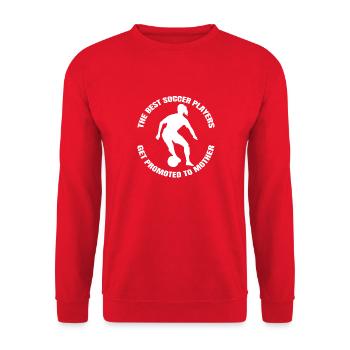 Joueuse de football Mère Football Maman Entraîneur de football - Sweat-shirt Unisexe - rouge - Devant - Alina (178cm) & Michal (187cm)