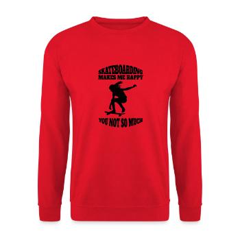 Skateboard Longboard Skateboarding Skater Sakten - Sweat-shirt Unisexe - rouge - Devant - Alina (178cm) & Michal (187cm)