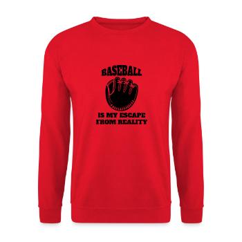 Baseball Gift Baseball Game Baseball Lovers - Unisex Sweatshirt - red - Front - Alina (178cm) & Michal (187cm)