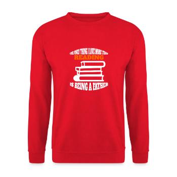 Lire des livres Livre cadeau Lecteur Amateurs de livres - Sweat-shirt Unisexe - rouge - Devant - Alina (178cm) & Michal (187cm)
