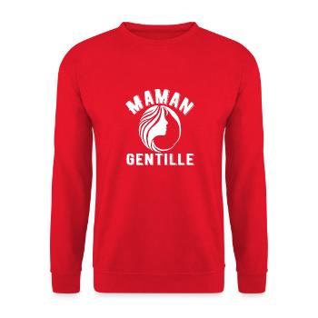 Cadeau femme Maman Gentle - Sweat-shirt Unisexe - rouge - Devant - Alina (178cm) & Michal (187cm)