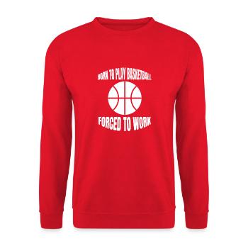 Basketball Basketballliebhaber Basketballer Verein - Unisex Pullover - Rot - Vorne - Alina (178cm) & Michal (187cm)