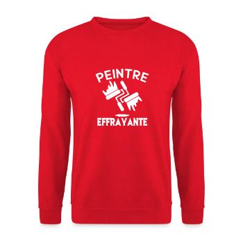 Cadeau femme Peintre effrayante - Sweat-shirt Unisexe - rouge - Devant - Alina (178cm) & Michal (187cm)