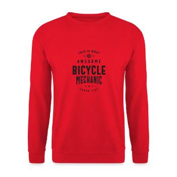 Mécanicien de bicyclette Profession Emploi Travailleur d’anniversaire - Sweat-shirt Unisexe - rouge - Devant - Alina (178cm) & Michal (187cm)