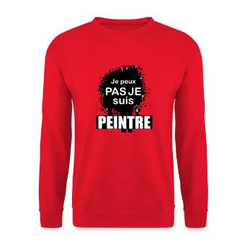 Tshirt femme Je peux pas je suis Peintre - Sweat-shirt Unisexe - rouge - Devant - Alina (178cm) & Michal (187cm)