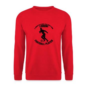 Football Équipe de football Entraîneur de football Entraîneur de football Joueurs de football - Sweat-shirt Unisexe - rouge - Devant - Alina (178cm) & Michal (187cm)