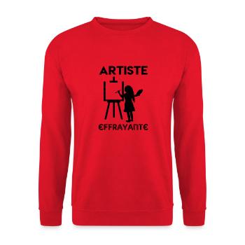 Tshirt femme Artiste effrayante - Sweat-shirt Unisexe - rouge - Devant - Alina (178cm) & Michal (187cm)