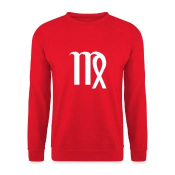 Zodiac sign Virgo - Zodiac sign symbol - Unisex Sweatshirt - red - Front - Alina (178cm) & Michal (187cm)