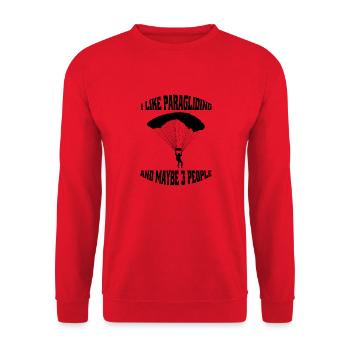 Gleitschirmfliegen Paragleiter Parapente - Sweat-shirt Unisexe - rouge - Devant - Alina (178cm) & Michal (187cm)
