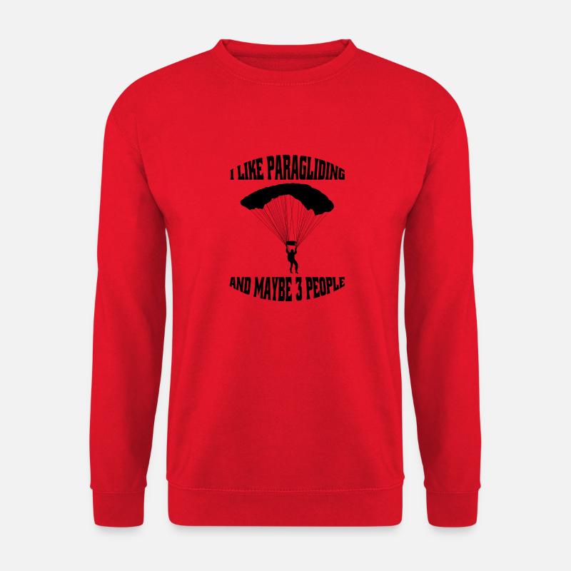 Gleitschirmfliegen Paragleiter Paragliding - Unisex Sweatshirt - red