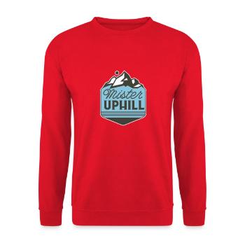 mister uphill - Unisex Pullover - Rot - Vorne - Alina (178cm) & Michal (187cm)