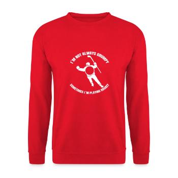 Eishockey Wintersport Geschenk Eishockeyteam - Unisex Pullover - Rot - Vorne - Alina (178cm) & Michal (187cm)