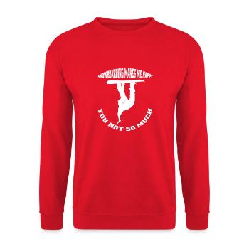 Winter Sports Snowboard Saying Snowboarder - Unisex Sweatshirt - red - Front - Alina (178cm) & Michal (187cm)
