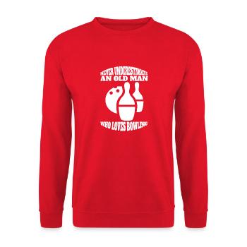 Bowling Bowler Bowler Bowling Cadeau Bowling Bowling Boule - Sweat-shirt Unisexe - rouge - Devant - Alina (178cm) & Michal (187cm)