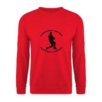 Basketball Basketball Club Basketball Lovers - Unisex Sweatshirt - red - Front - Alina (178cm) & Michal (187cm)