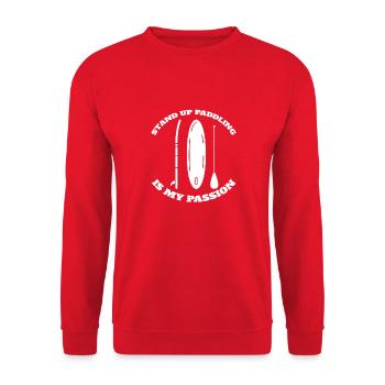 Stand Up Paddle Stand-up Paddler Surf Stand Up Paddle - Sweat-shirt Unisexe - rouge - Devant - Alina (178cm) & Michal (187cm)