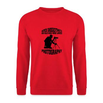 Photographer Camera Photographer Funny Photography - Unisex Sweatshirt - red - Front - Alina (178cm) & Michal (187cm)