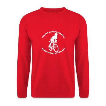 Cycling Cycling Bike Tour Cycling Mountain Bike - Unisex Sweatshirt - red - Front - Alina (178cm) & Michal (187cm)