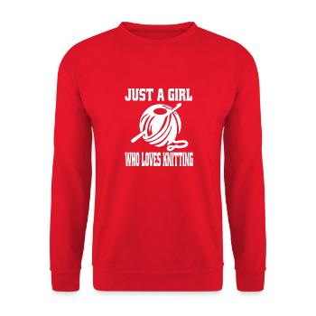 Tricot Cadeau Crochet Couturière Fille Couture - Sweat-shirt Unisexe - rouge - Devant - Alina (178cm) & Michal (187cm)