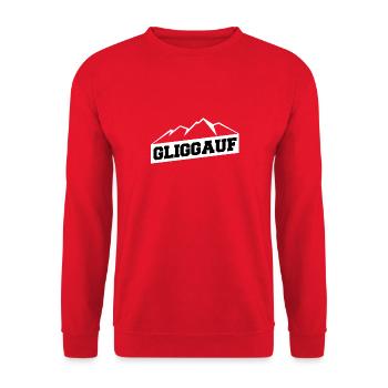 Glück auf Erzgebirge Haamit Sachsen - Unisex Pullover - Rot - Vorne - Alina (178cm) & Michal (187cm)