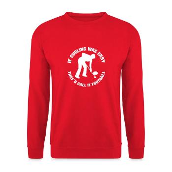 Curling Stone Curl Gift Curler Curling Stone - Unisex Sweatshirt - red - Front - Alina (178cm) & Michal (187cm)