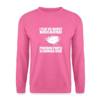 Eishockey Geschenk Wintersport Eishockeyteam - Unisex Pullover - Pink - Vorne