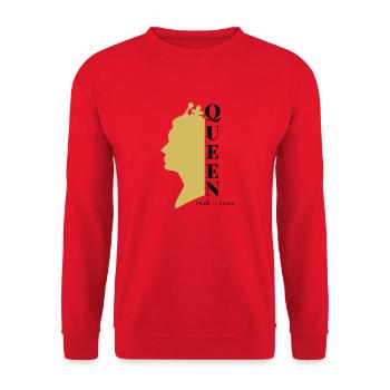 RIP Queen 1926 - 2022 - Unisex Sweatshirt - red - Front - Alina (178cm) & Michal (187cm)