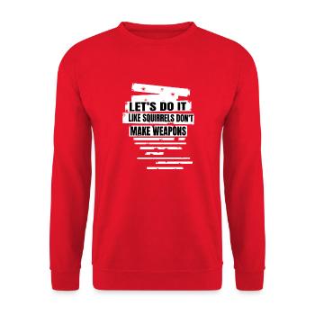 cool 60s family joke peace symbol hippie festival - Unisex Sweatshirt - red - Front - Alina (178cm) & Michal (187cm)