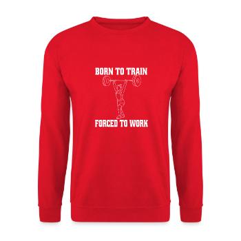 Fitness Strength Training Athlètes Muscle Bodybuilder - Sweat-shirt Unisexe - rouge - Devant - Alina (178cm) & Michal (187cm)