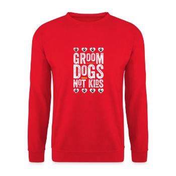 Groom Chiens Pas Enfants Drôles Chiens Amoureux - Sweat-shirt Unisexe - rouge - Devant - Alina (178cm) & Michal (187cm)